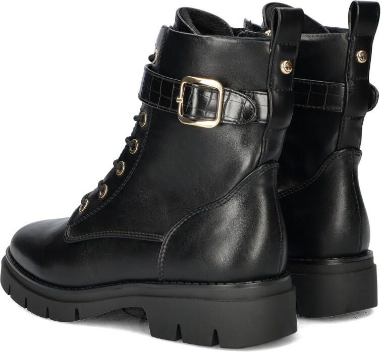 Tamaris Hoge veterschoenen met decoratief bandje in reptielenpatroon en gesp - Foto 4