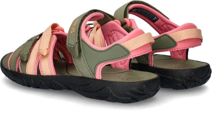 Teva Tirra sandalen olijfroen zalm Groen Meisjes Textiel Meerkleurig 38 39 - Foto 5