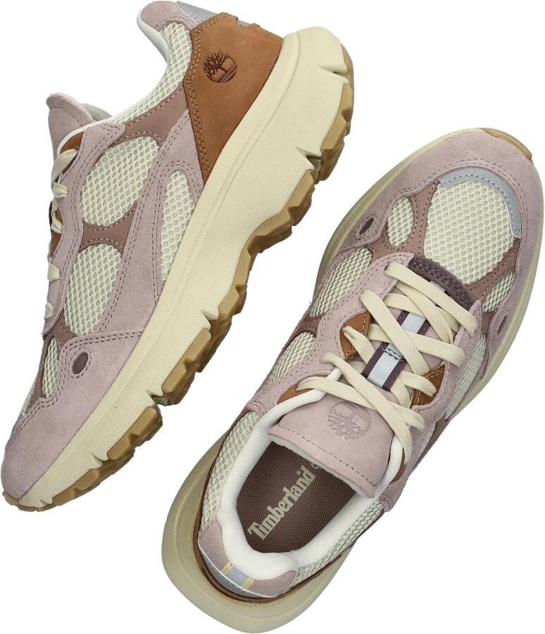 Timberland Women's Hazel Lane Low Lace Up Sneaker Sneakers bruin beige - Foto 3
