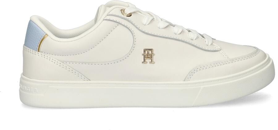Tommy Hilfiger Plateausneakers ESSENTIAL CHIC COURT SNEAKER vrijetijdsschoen veterschoen lage schoen met th-sieraad - Foto 2