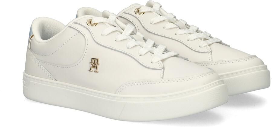 Tommy Hilfiger Plateausneakers ESSENTIAL CHIC COURT SNEAKER vrijetijdsschoen veterschoen lage schoen met th-sieraad - Foto 4