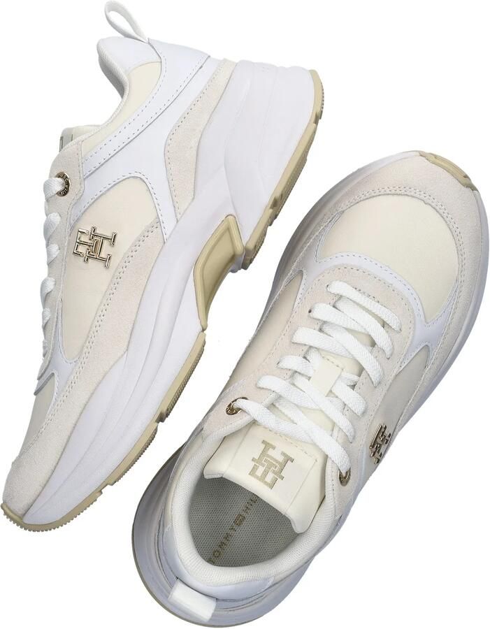 TOMMY HILFIGER Lage Sneakers Dames Th Chunky Feminine Maat: 37 Materiaal: Leer Kleur: Wit - Foto 4