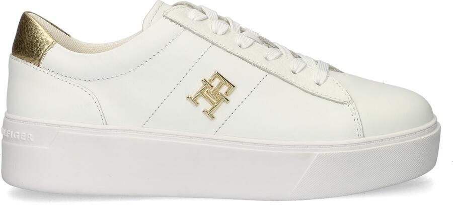 Tommy Hilfiger Plateausneakers PLATFORM COURT SNEAKER METALLICS vrijetijdsschoen halfhoge schoen veterschoen met th-logo - Foto 3