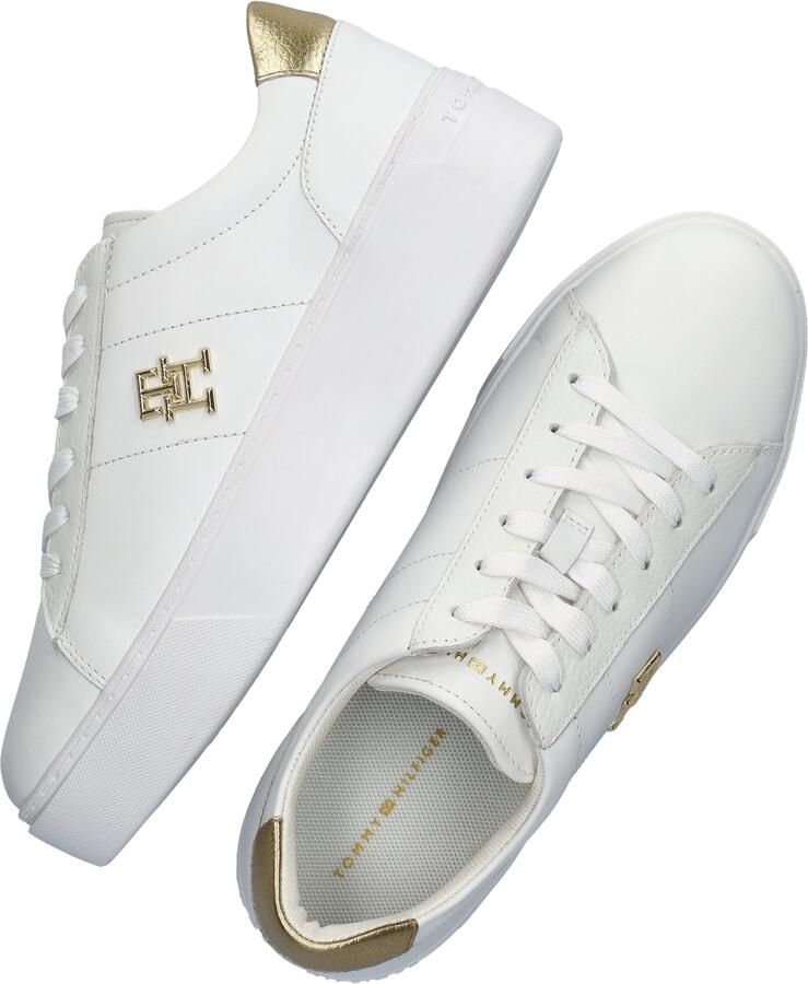 Tommy Hilfiger Plateausneakers PLATFORM COURT SNEAKER METALLICS vrijetijdsschoen halfhoge schoen veterschoen met th-logo - Foto 4