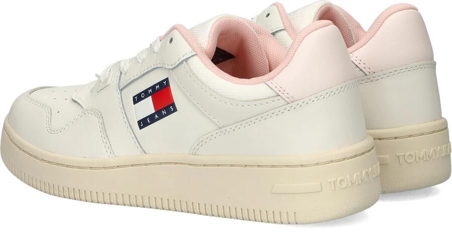TOMMY JEANS Tommy Hilfiger Retro Basket Essential dames sneaker Wit roze - Foto 7