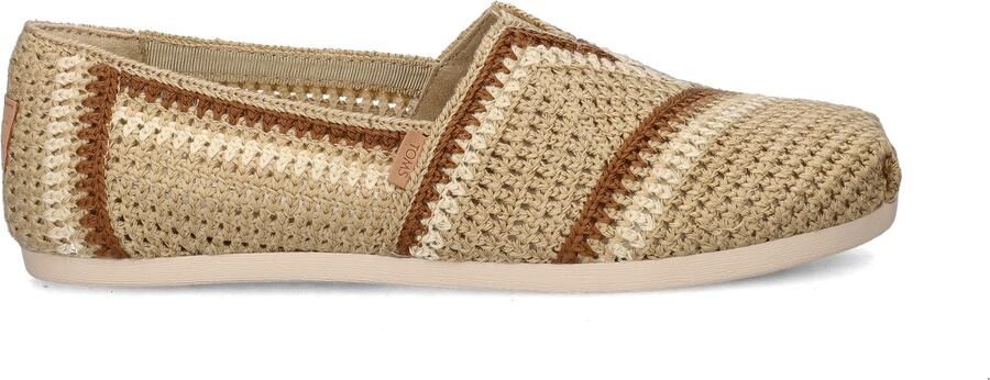TOMS Instappers 'ALPARGATA CLASSIC' crème donkerbeige bruin