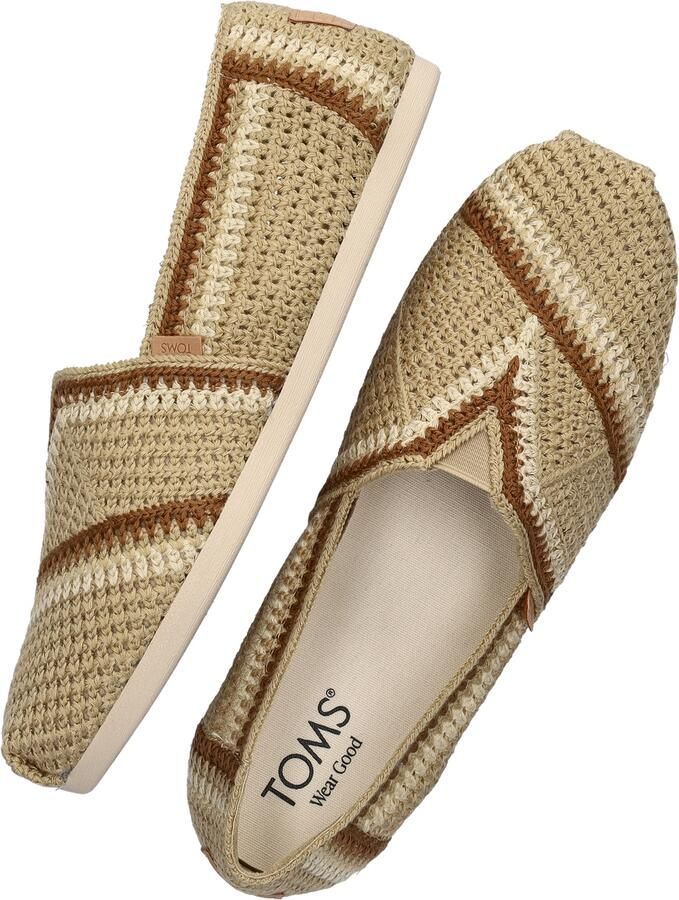TOMS Instappers 'ALPARGATA CLASSIC' crème donkerbeige bruin - Foto 2