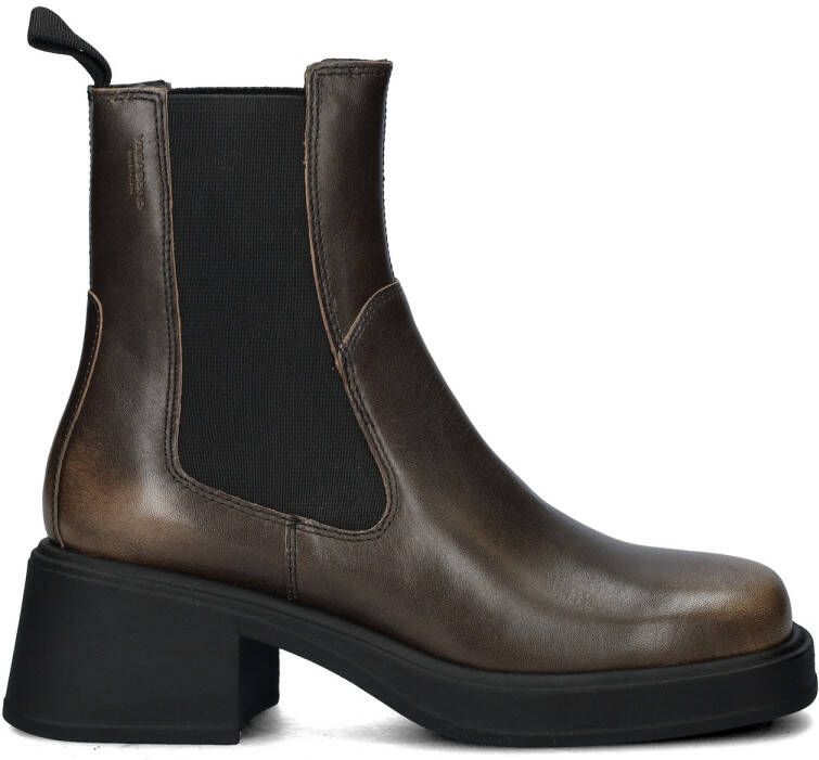 Vagabond Shoemakers Moderne Chelsea Laarzen Dikke Hak Leer Brown Dames