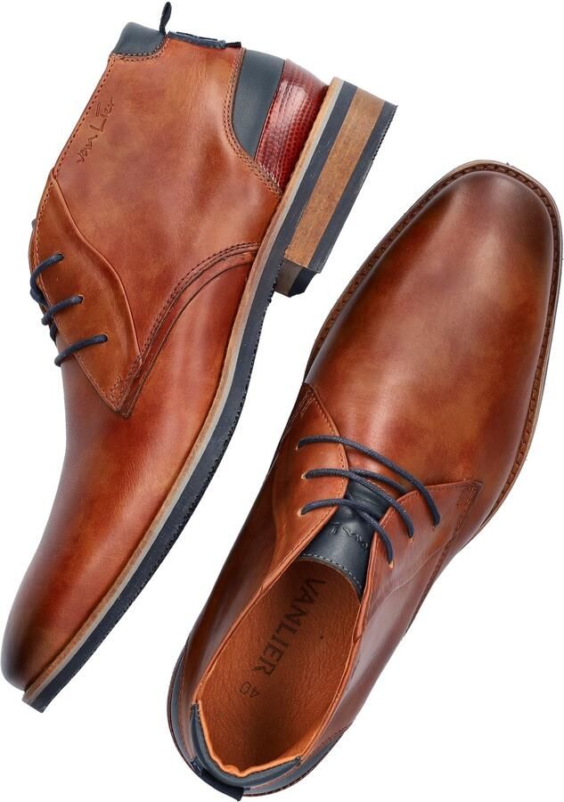 Van Lier Amalfi leren veterschoenen cognac - Foto 3