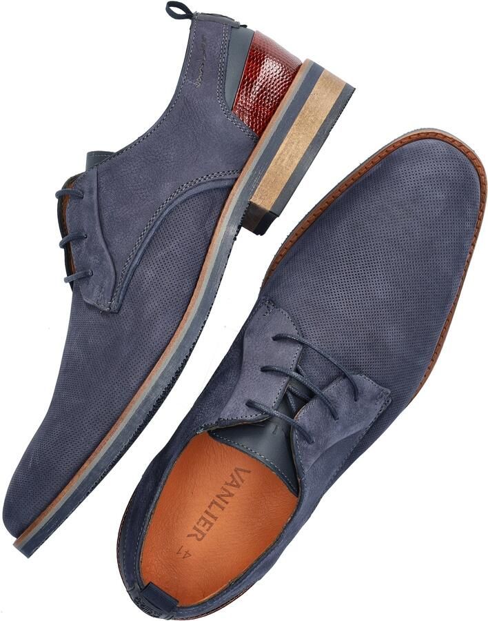 Van Lier Amalfi Veterschoenen blauw Nubuck - Foto 8
