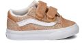 Vans Old Skool V Glitter Sneakers oranje Canvas - Koraal rood