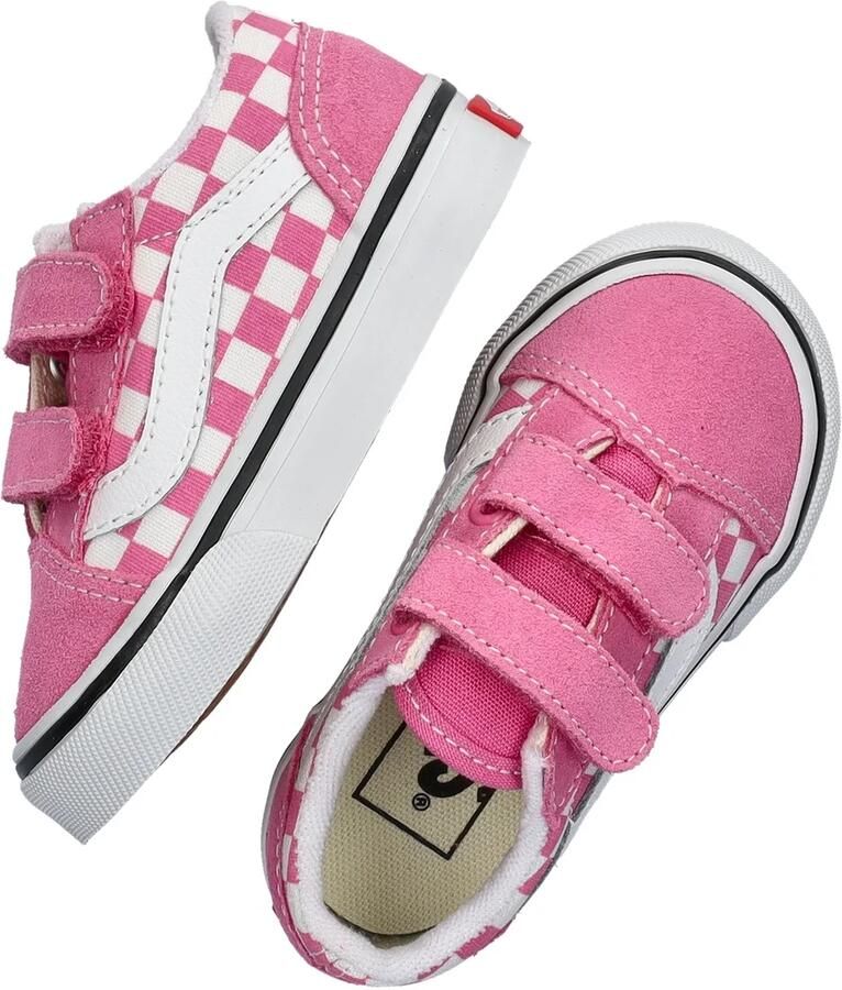 Vans Old Skool V Color Theory Checkerboard Sneakers Meisjes Roze - Foto 3