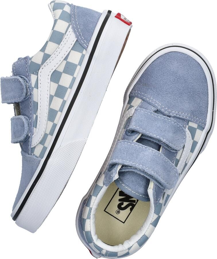 Vans Old Skool Color Theory Checkerboard sneakers lichtblauw wit Textiel 31