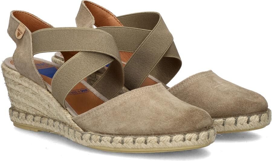 Verbenas Mila Serraje suède espadrilles taupe - Foto 7