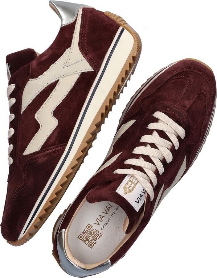 VIA VAI Lage Sneakers Dames Mikki Alex Maat: 37 Materiaal: Suède Kleur: Bordeaux - Foto 3