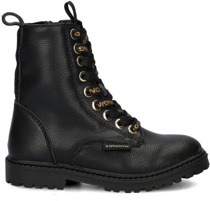 VINGINO Eva High veterboots zwart Imitatieleer Effen 30 - Foto 5