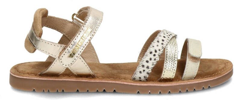 VINGINO Olivia leren sandalen goud metallic Leer Dierenprint 29 - Foto 4