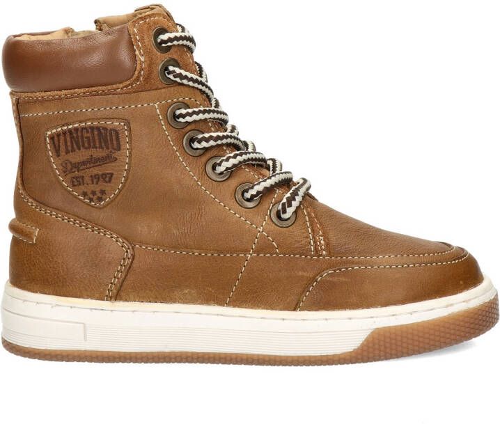 VINGINO Sil XHI leren veterboots camel Bruin Jongens Leer Effen 32 - Foto 10