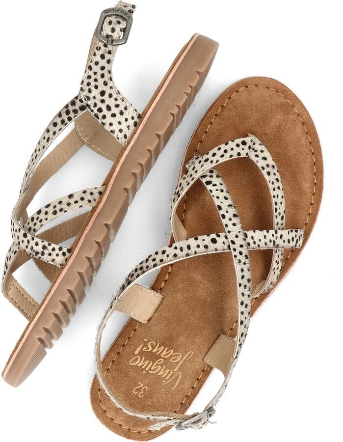 VINGINO Coco leren sandalen met dierenprint wit zwart Meisjes Leer Dierenprint 28 - Foto 6