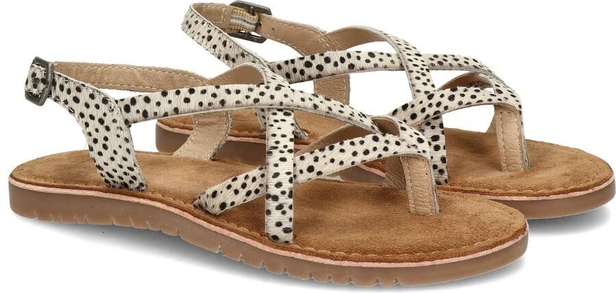 VINGINO Coco leren sandalen met dierenprint wit zwart Meisjes Leer Dierenprint 28 - Foto 7