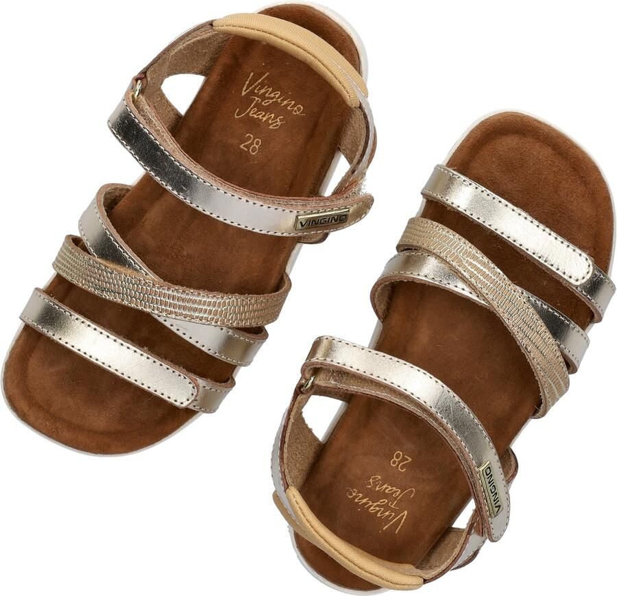 VINGINO Florence leren sandalen goud metallic Meisjes Leer Meerkleurig 29 - Foto 2