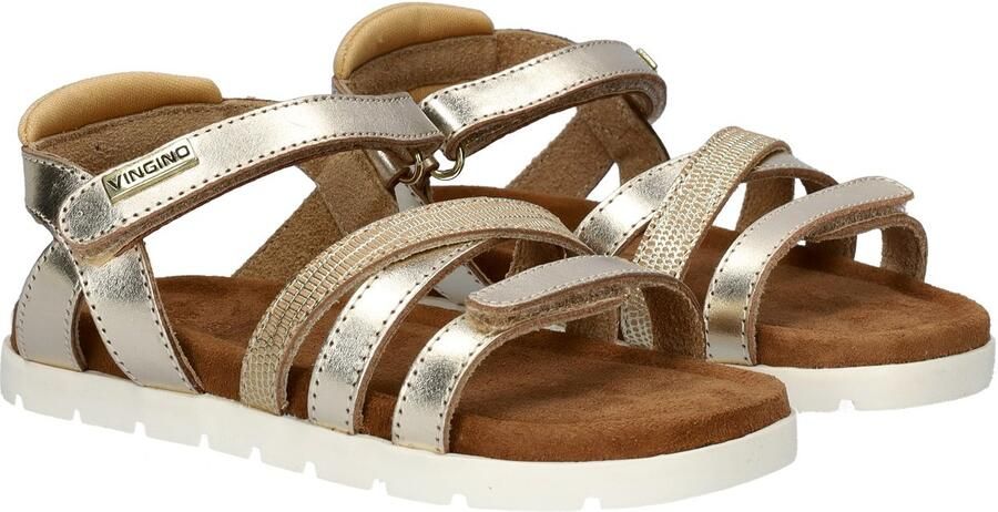 VINGINO Florence leren sandalen goud metallic Meisjes Leer Meerkleurig 29 - Foto 3