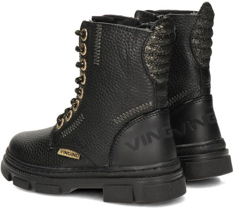 Vingino Jennifer Veterboots Laarzen Met Veters Meisjes Kids Zwart - Foto 9