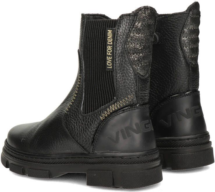 Vingino Jodie Chelsea boots Enkellaarsjes Meisjes Zwart - Foto 4