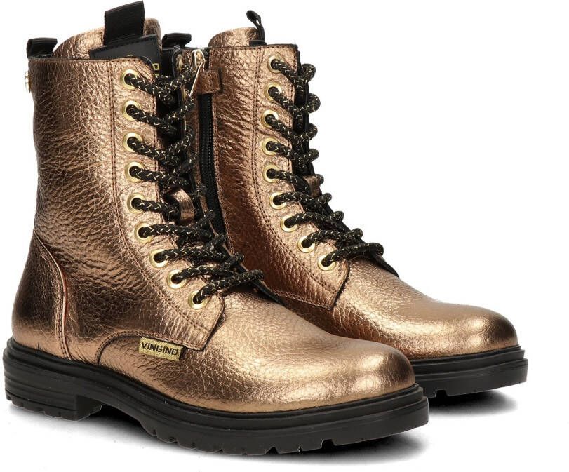 Vingino Julia Veterboots Laarzen Met Veters Meisjes Goud - Foto 6