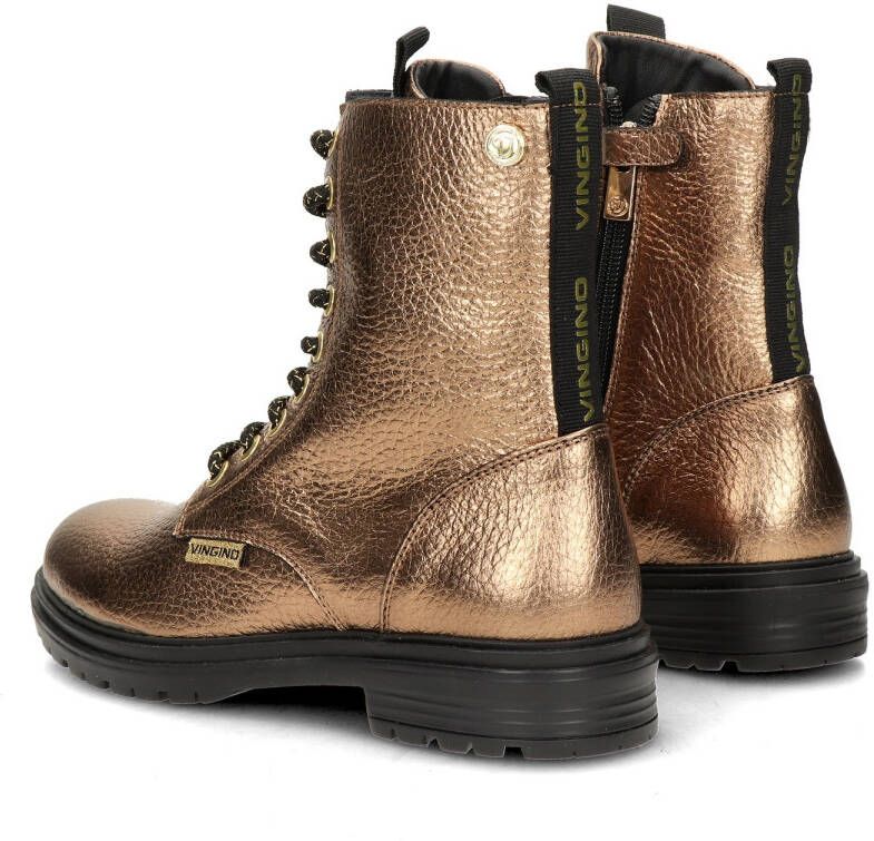Vingino Julia Veterboots Laarzen Met Veters Meisjes Goud - Foto 5