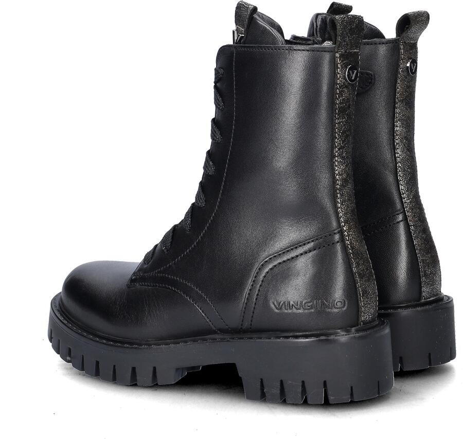 Vingino VIN825581-589 Meisjes Biker Boots Zwart Leer Veters - Foto 7