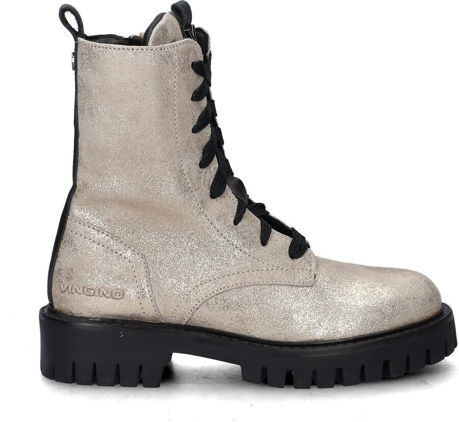 Vingino Muraina Messina suède veterboots met glitters goud - Foto 5