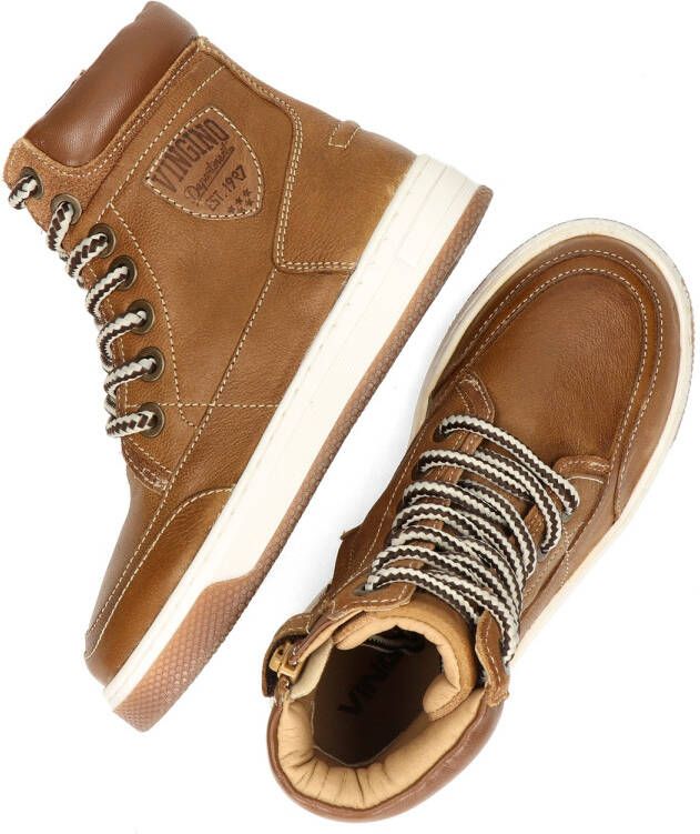 VINGINO Sil XHI leren veterboots camel Bruin Jongens Leer Effen 32 - Foto 8