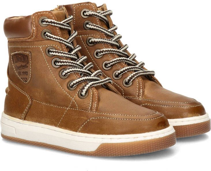 VINGINO Sil XHI leren veterboots camel Bruin Jongens Leer Effen 32 - Foto 9