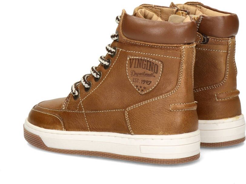 VINGINO Sil XHI leren veterboots camel Bruin Jongens Leer Effen 32 - Foto 7