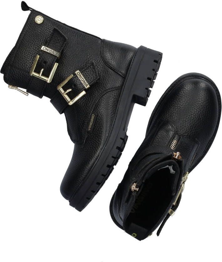 VINGINO Velia leren bikerboots zwart Meisjes Leer 31 - Foto 6