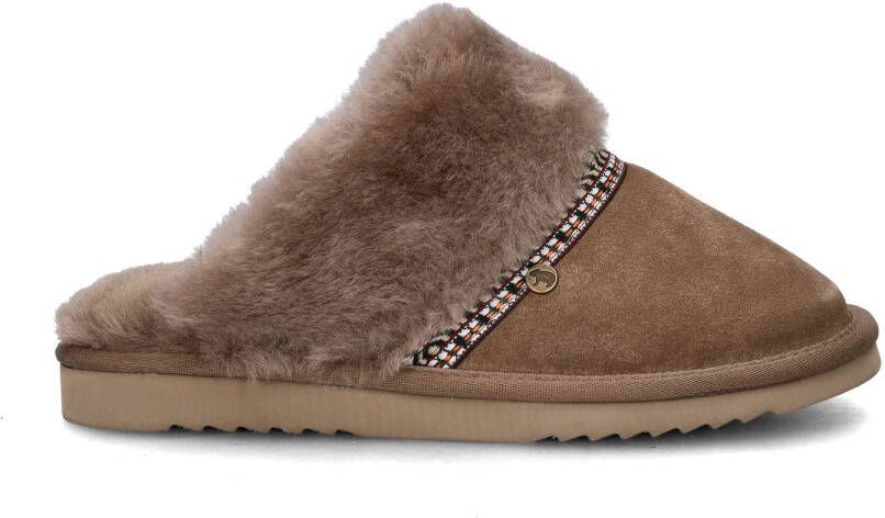 Warmbat Australia Flurry Tope dames pantoffel Taupe - Foto 3