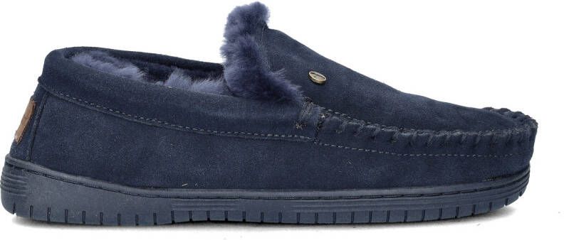 Warmbat Australia Grizzly suède pantoffels donkerblauw - Foto 3