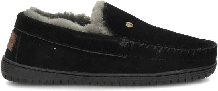 Warmbat Australia Grizzly suède pantoffels zwart - Foto 3