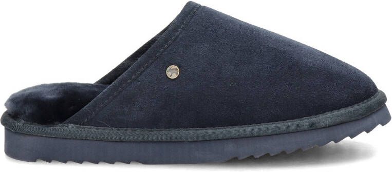 Warmbat Australia gevoerde suède pantoffels blauw - Foto 2