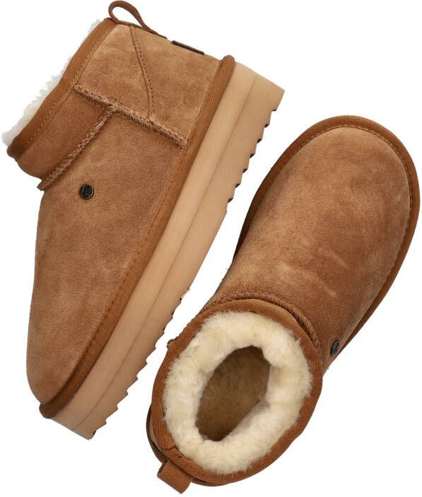 WARMBAT Vachtlaarzen Dames Durack Plateau Maat: 42 Materiaal: Suède Kleur: Cognac - Foto 4