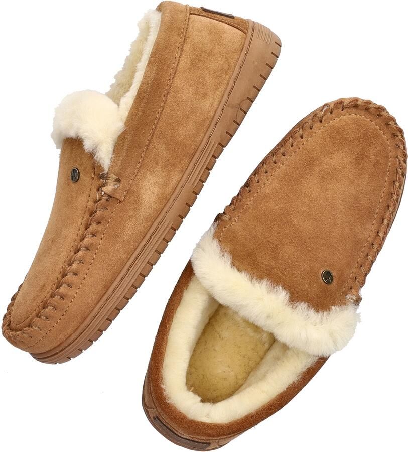Warmbat Australia Warmbat Grizzly heren pantoffel Cognac - Foto 3