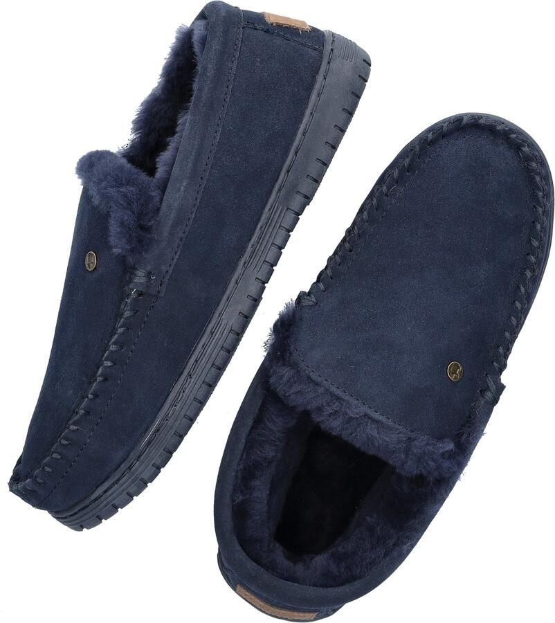 Warmbat Grizzly Men Suede Heren Sloffen Donkerblauw - Foto 4