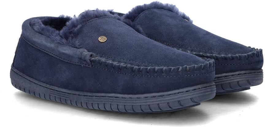 Warmbat Grizzly Men Suede Heren Sloffen Donkerblauw - Foto 6
