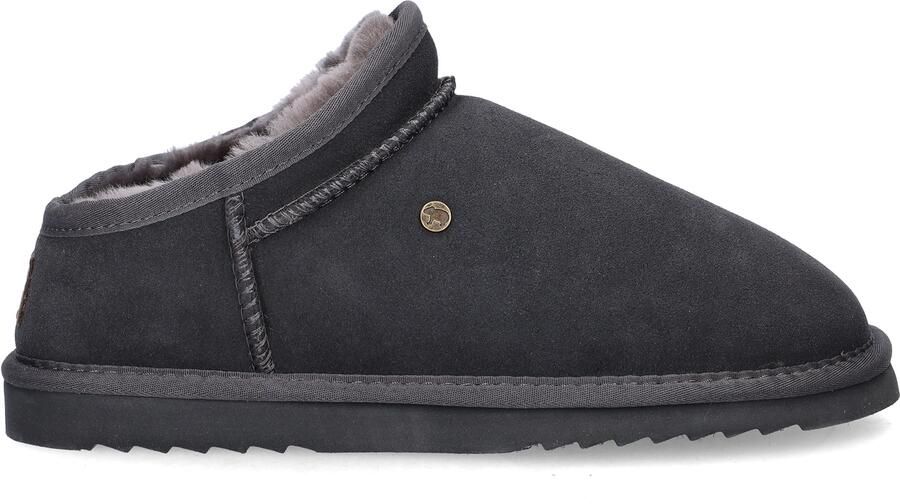 Warmbat Conner Men Suede Charcoal gesloten Pantoffels Donker Grijs
