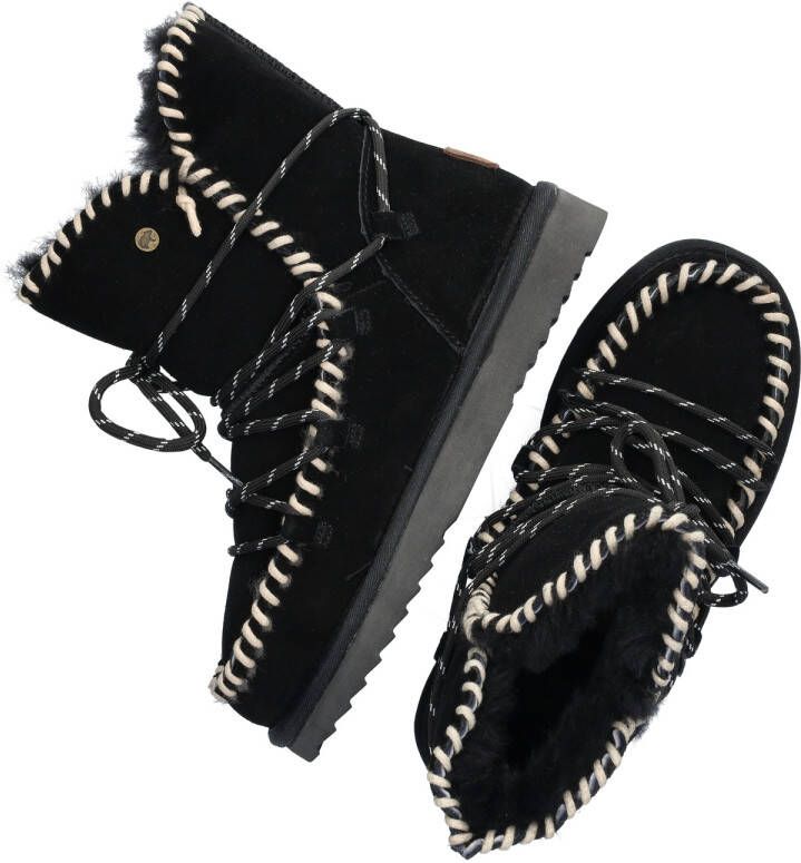 Warmbat Australia Waturra gevoerde suède enkelboots zwart - Foto 4