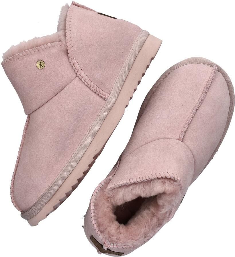 Warmbat Australia Willow gevoerde suède pantoffels lichtroze - Foto 4