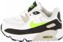 Nike Air Max 90 Leather Baby's White Black Neutral Grey Hot Lime Kind - Thumbnail 5