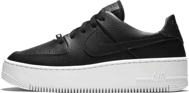 Nike Air Force 1 Sage Dames Schoenen Black Leer Foot Locker