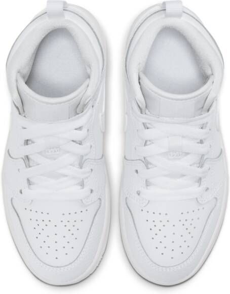 Jordan 1 Mid Kleuterschoen Wit